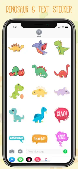 Game screenshot Dinosaur & Text Sticker Emojis hack