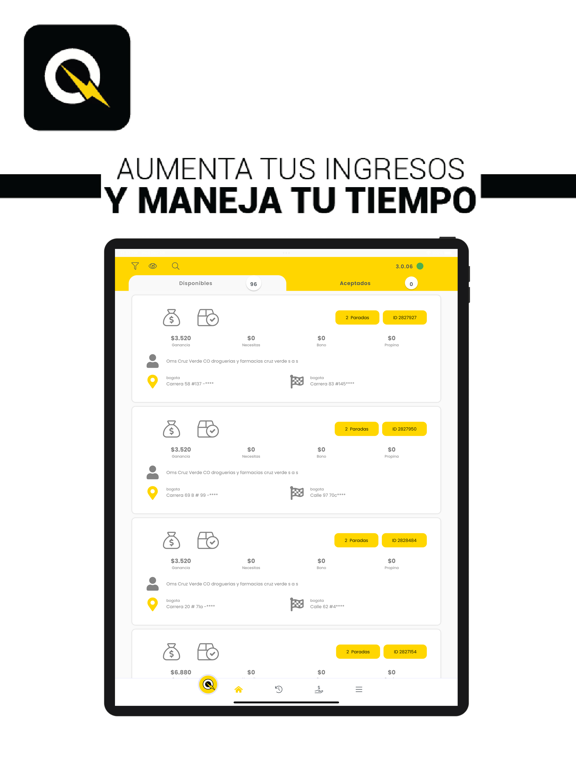 Quicker - Conductores iPad screenshot 2 - Productivity app