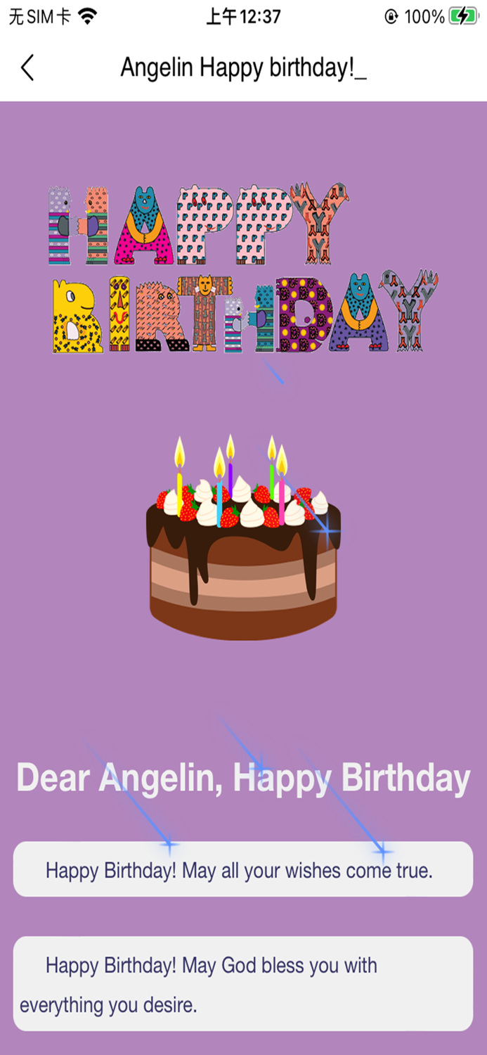 Birthday greetings to other