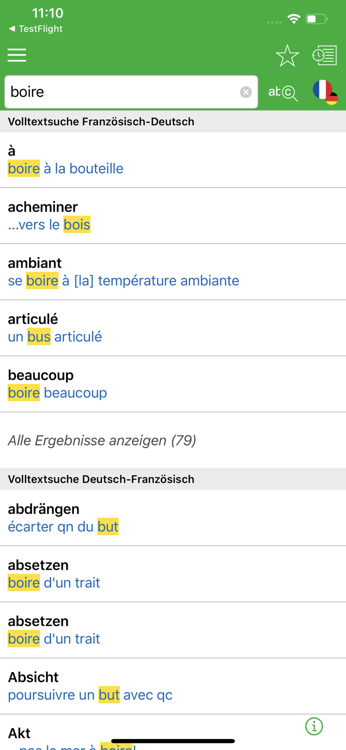 Dictionary German - French