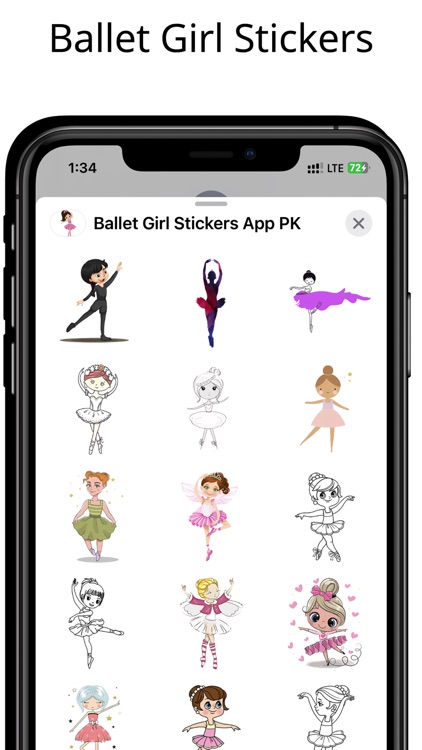 Cute Ballet Girl Stickers