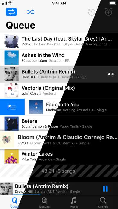 Screenshot #1 pour MusiQ Player - Queue Music