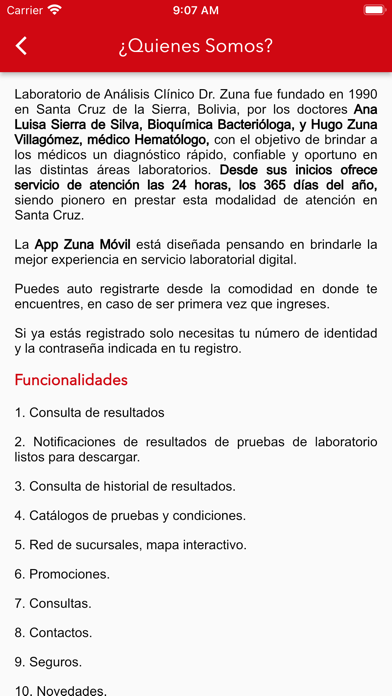 LABORATORIO DR. ZUNA Screenshot