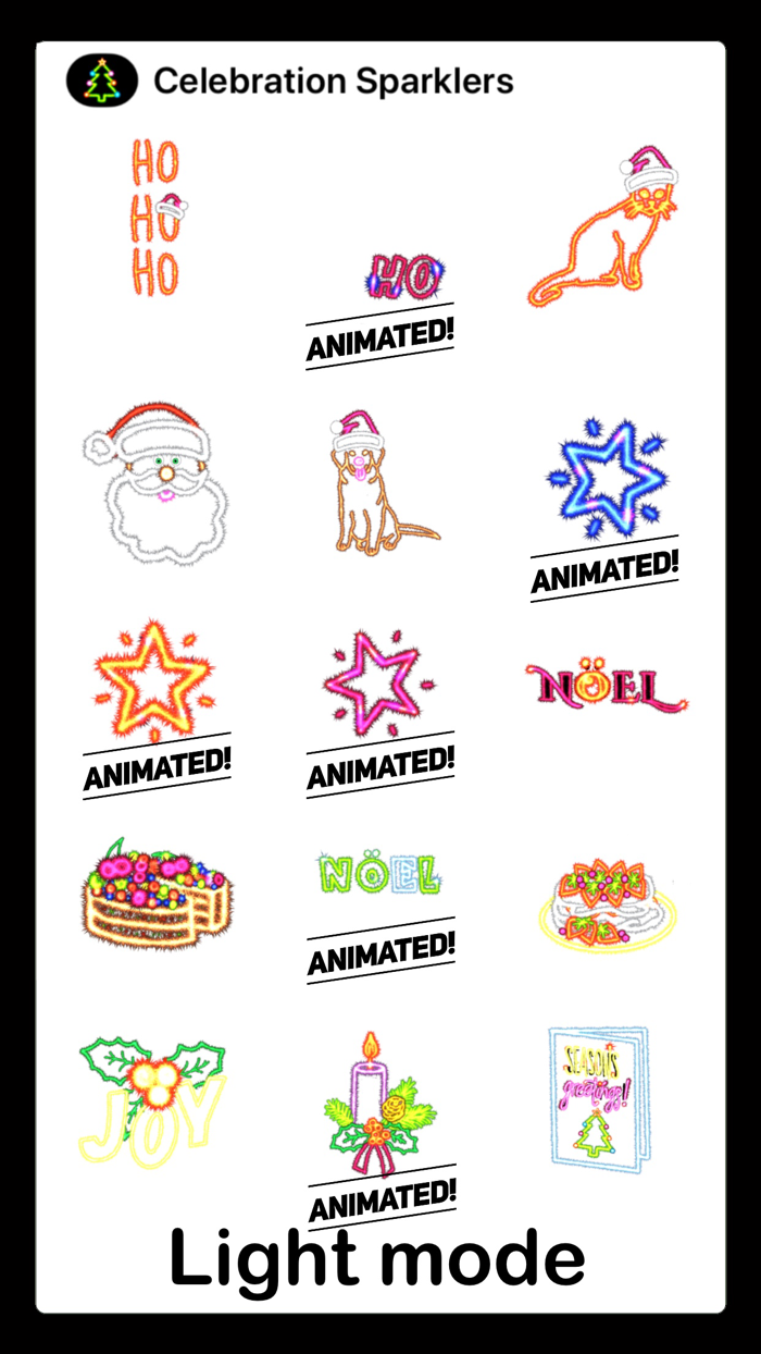 Celebration Sparkler stickers