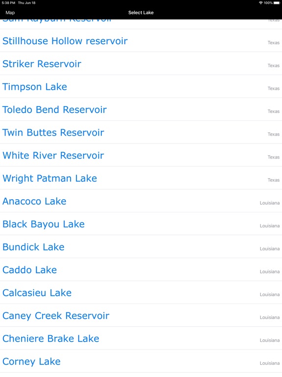 Screenshot #6 pour Texas-LA-AR: Lakes & Fishes