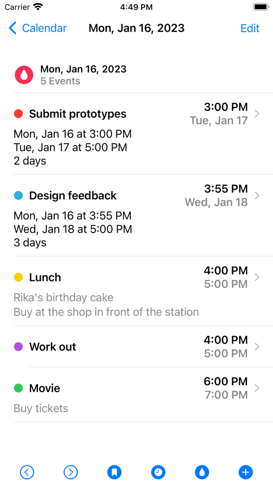 #3. Calendar Widget - Schedule App (iOS) 由: FugaPiyo Inc.