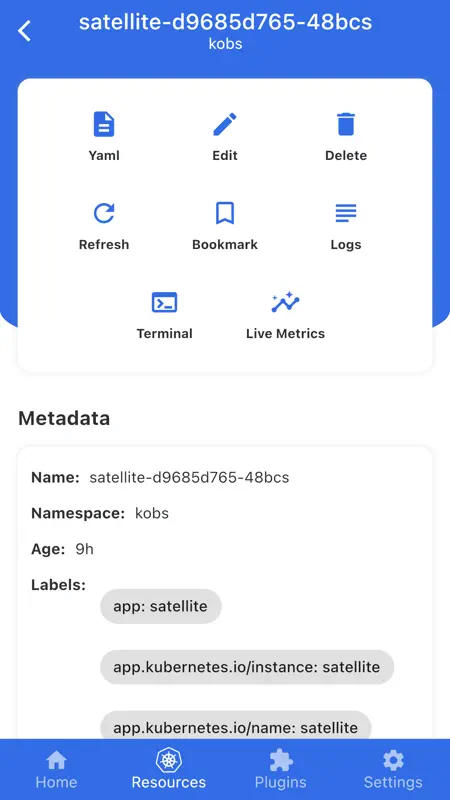 kubenav - Kubernetes Dashboard screenshot 3 of 7