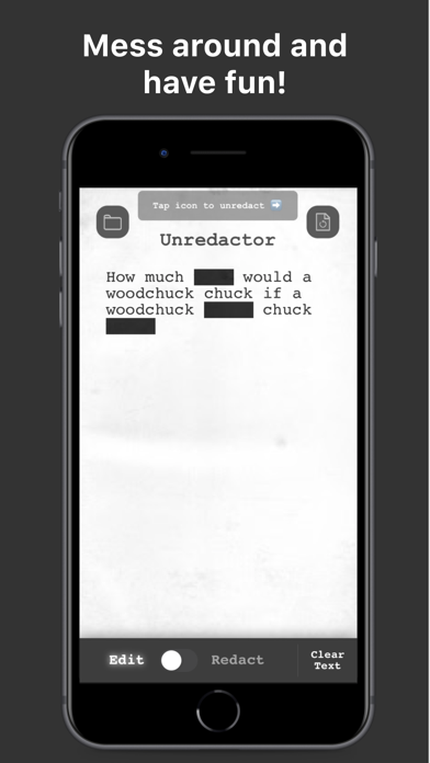 Unredactor iPhone screenshot 4 - Entertainment app
