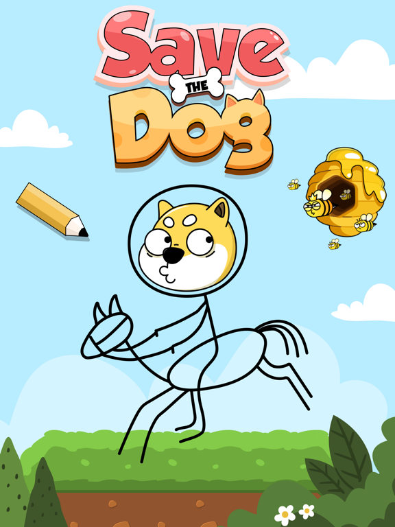 Save the Dog: Draw Line DOP iPad screenshot