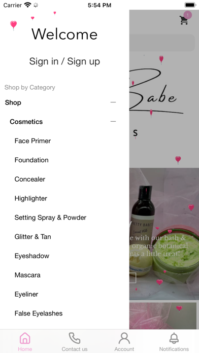 PrettyBabe Cosmetics Screenshot