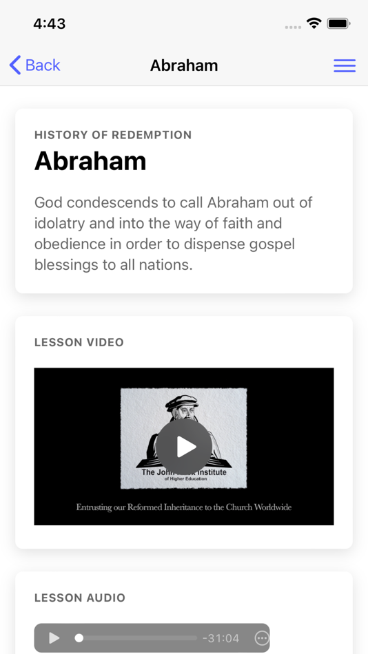 #3. John Knox Video Lectures (iOS) 게시자: John Knox Institute Digital