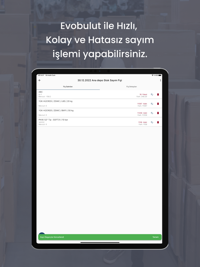 Evobulut Stok ve Depo Yönetimi