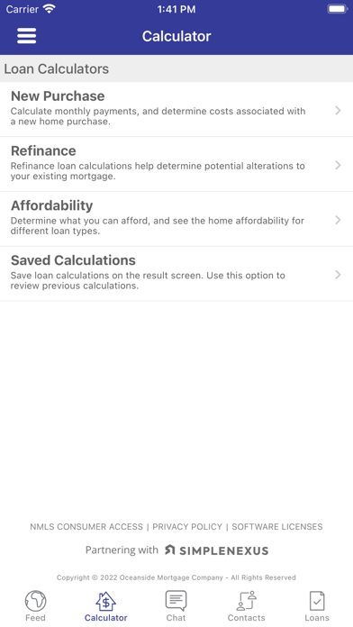 Oceanside Mortgage Company Screenshot
