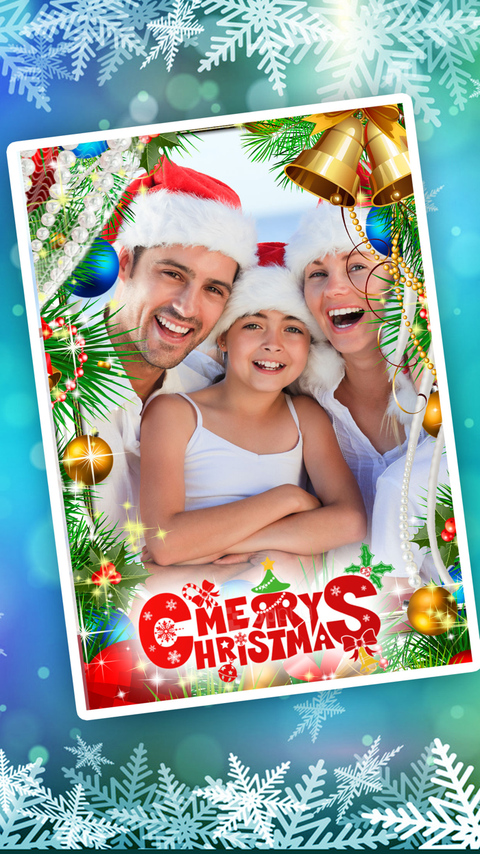 Christmas Photo Frame and Wishes