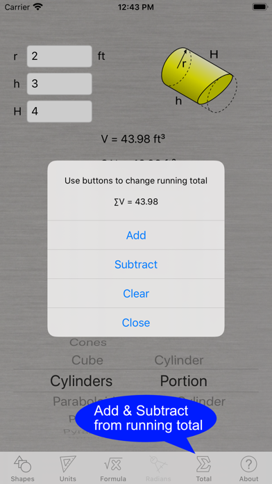 Volume Calculator Screenshot