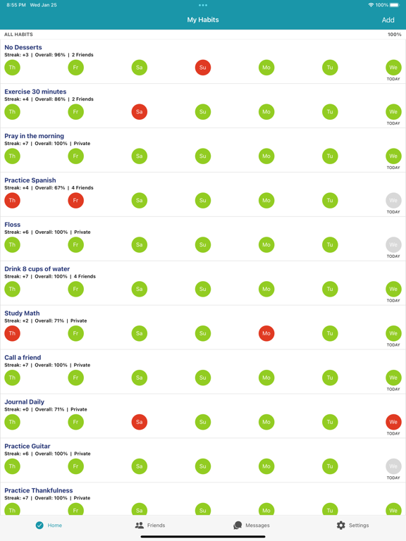 Screenshot #4 pour HabitShare - Habit Tracker