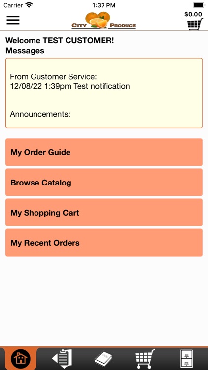 City Produce Mobile Ordering