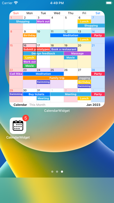 Calendar Widget - Schedule App Screenshot