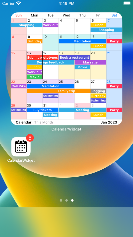 #1. Calendar Widget - Schedule App (iOS) 由: FugaPiyo Inc.