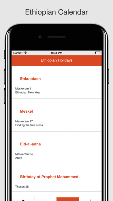 Ethiopian Calendar Habesha Screenshot