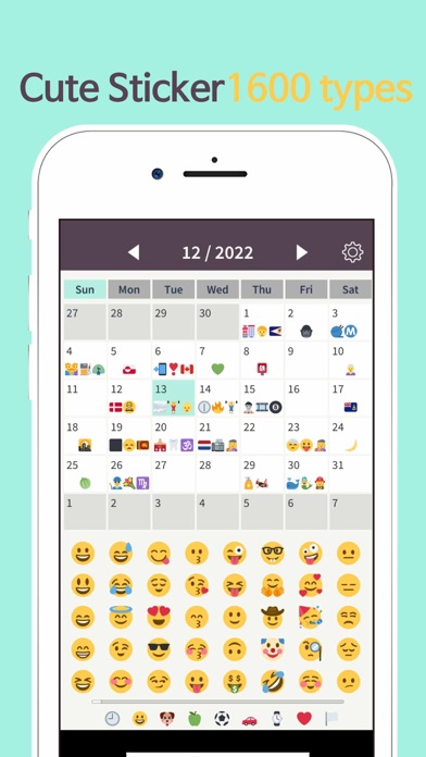 Sticker Calendar: EmojiPlanner Screenshot