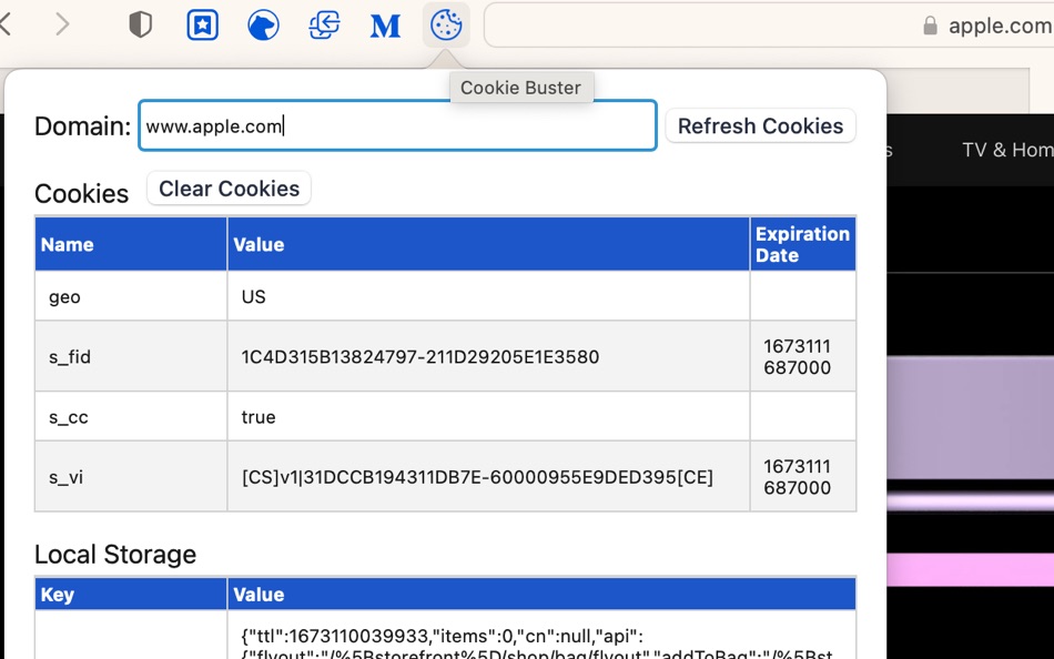 #1. Cookie Buster (macOS) 由: Sunil Taneja