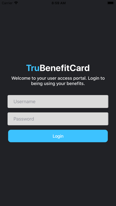 TruBenefit Card Screenshot