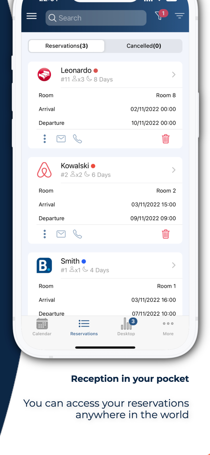 mobile-calendar booking system
