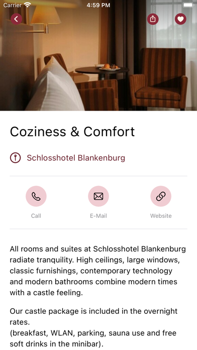 Schlosshotel Blankenburg Screenshot