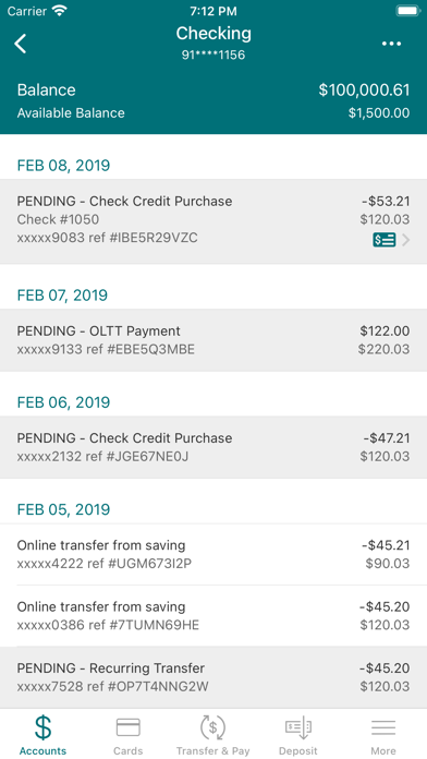 HAR-CO Credit Union Mobile App Screenshot