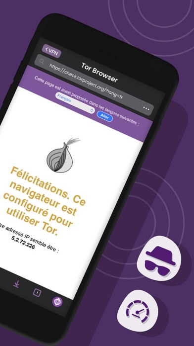 TOR Browser - Onion Web VPN Screenshot