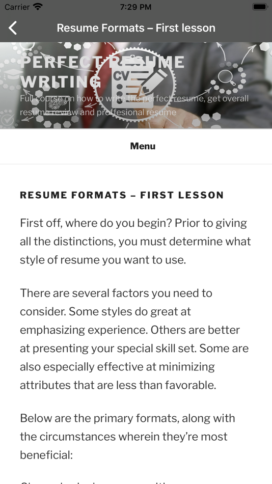 #4. CV Maker Guide Resume building (iOS) 由: Anna Fael