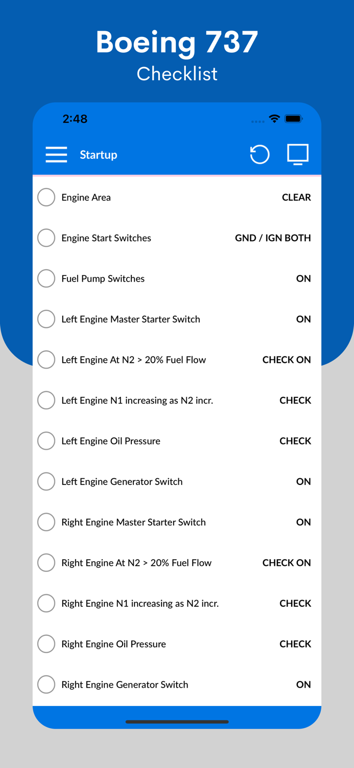 Boeing 737 Checklist