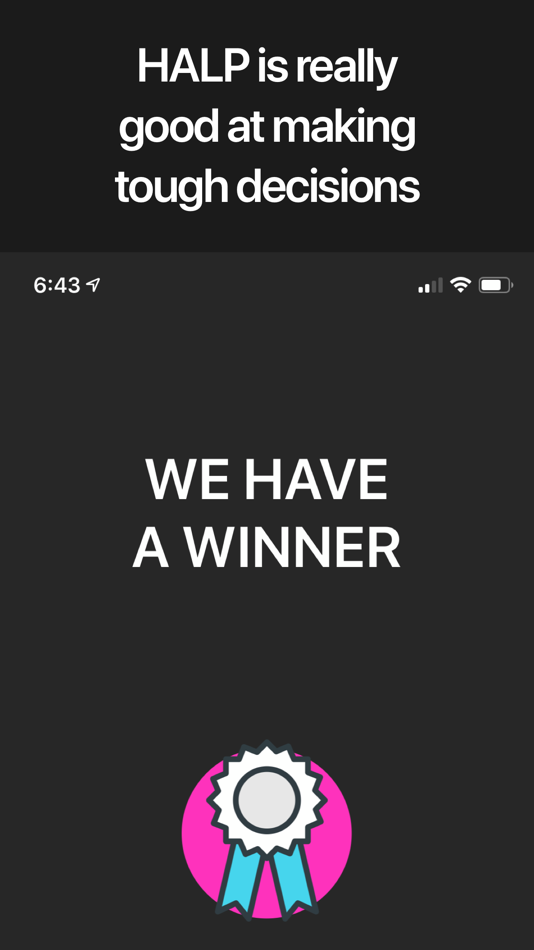 #4. HALP - Random Decision Maker (iOS) 来自: BAD DIGITAL LLC