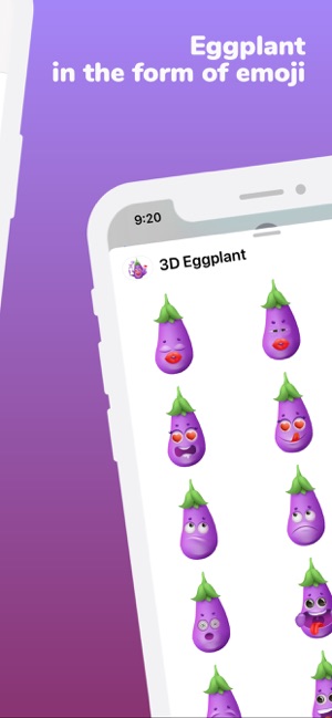 Eggplant 3D Emoji Stickers App(圖3)-速報App