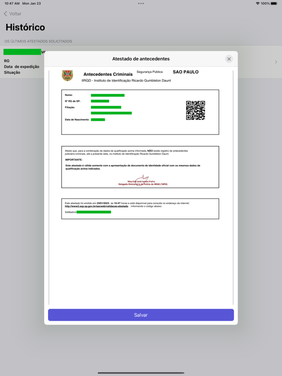 Screenshot #6 pour Antecedentes Criminais SSP-SP