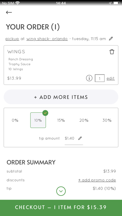 Wing Shack Orlando Screenshot