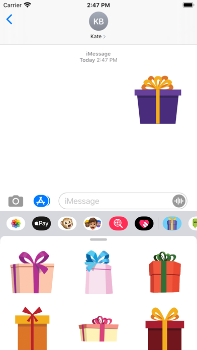 ギフト用の箱iMessageと用ステッカー作成ツールのおすすめ画像3