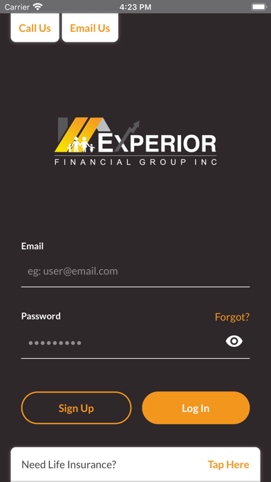Experior Financial Life Quotes Screenshot
