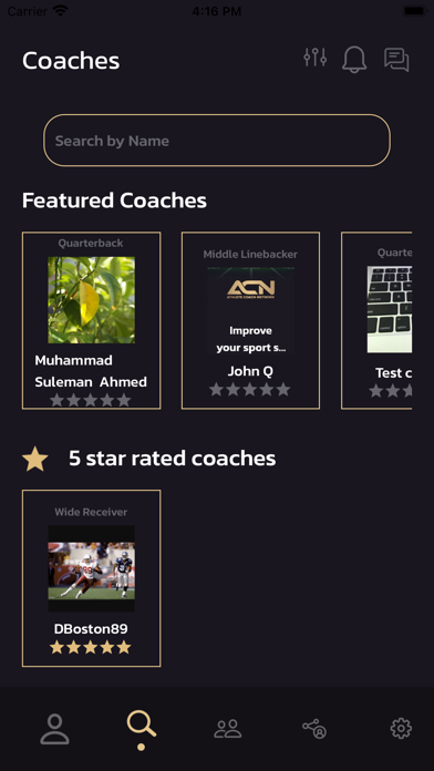 Athlete Coach Network Screenshot