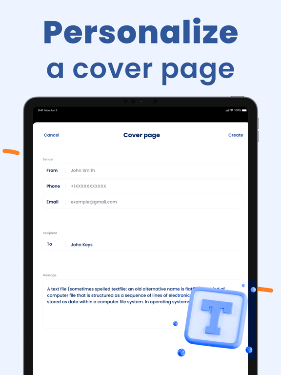 FAX: Send Faxes from Phone App iPad screenshot 6 - Business app