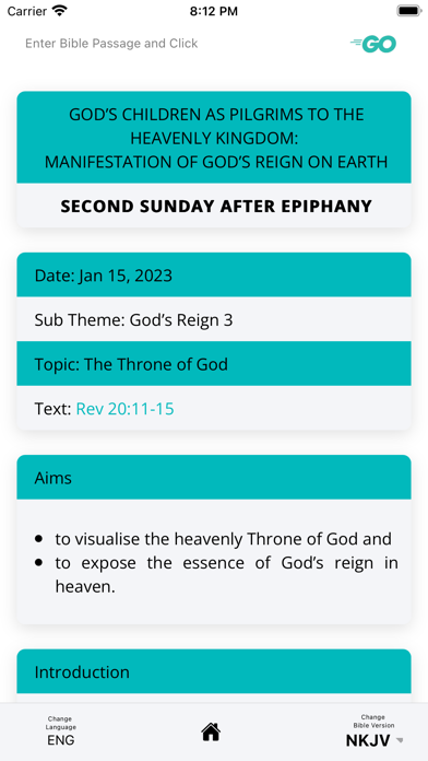 Bible Study Outline Screenshot