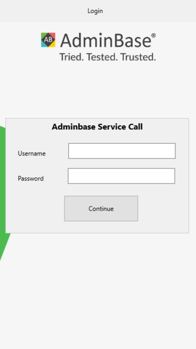 AdminBase Service Call Screenshot