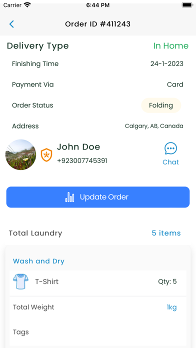 Gazili Laundry Services Agent Screenshot