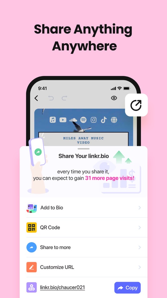 #8. Linkr: Link in Bio for Creator (iOS) 由: Levermore Limited