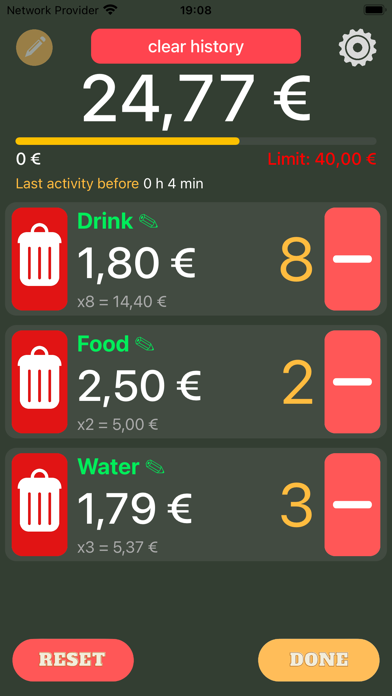Drinklist Screenshot