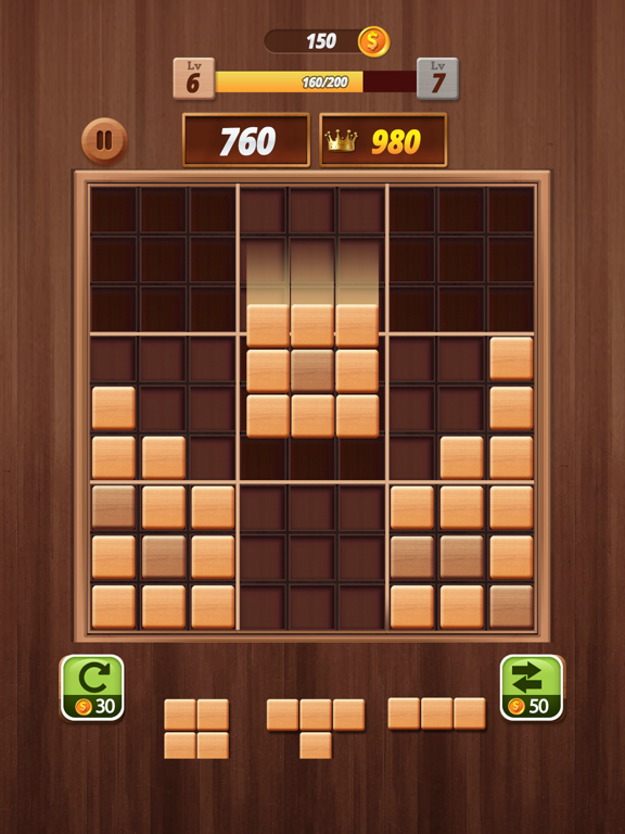 Screenshot #6 pour Block Puzzle - Wood Blast