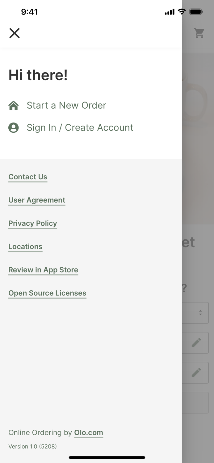 Sunny Street Cafe Ordering