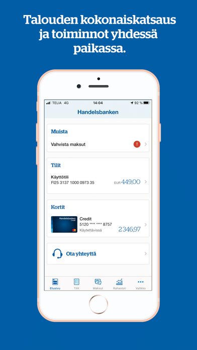 Handelsbanken FI - Henkilöas Screenshot