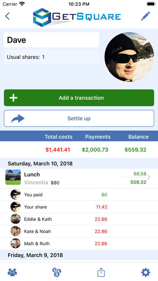 #3. Get Square. Shared expenses. (iOS) 由: David Gibb